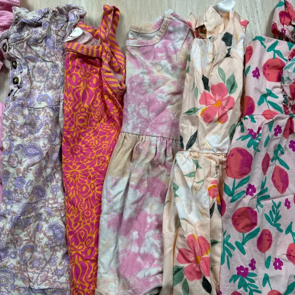 8 Piece Bundle Lot Hanna Andersson Cat & Jack Gymboree  Floral Summer Dress 3T